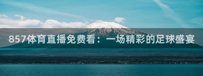 857体育直播免费看：一场精彩的足球盛宴